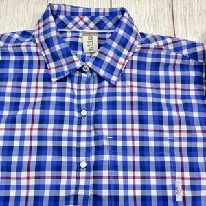 Stio Shirt Womens Sz‎ M  Blue Ashton Chambray Western Pearl Snap Rodeo Cowgirl